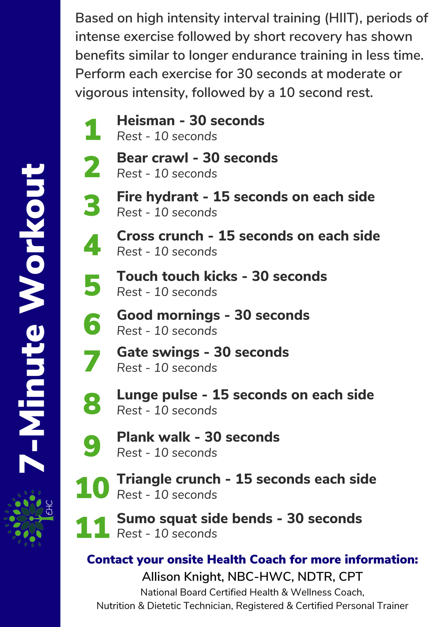 Quarantine Fitness 7Minute Workout All you need is seven